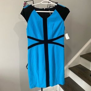 Marc New York by Andrew Marc NWT BLUE/BLACK Shift Dress Size 4